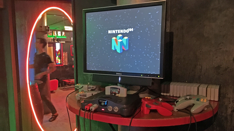 A Nintendo 64 console at Space Station.